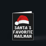 Christmas Santa's Favourite Mailman Funny Xmas Paj Card<br><div class="desc">Christmas Santa's Favourite Mailman Funny Xmas Pajama Stman</div>