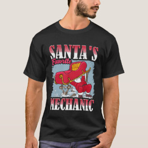 Christmas Santas Favourite Mechanic Auto Diesel El T-Shirt
