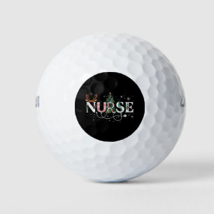 Christmas Santa's Favourite Nurse Xmas Gifts Holid Golf Balls