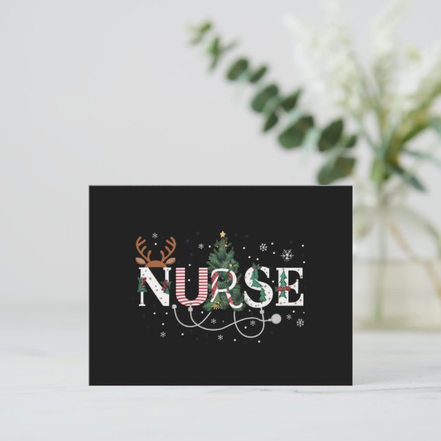 Christmas Santa's Favourite Nurse Xmas Gifts Holid Holiday Postcard (Standing Front)