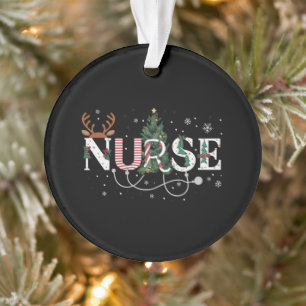 Christmas Santa's Favourite Nurse Xmas Gifts Holid Ornament