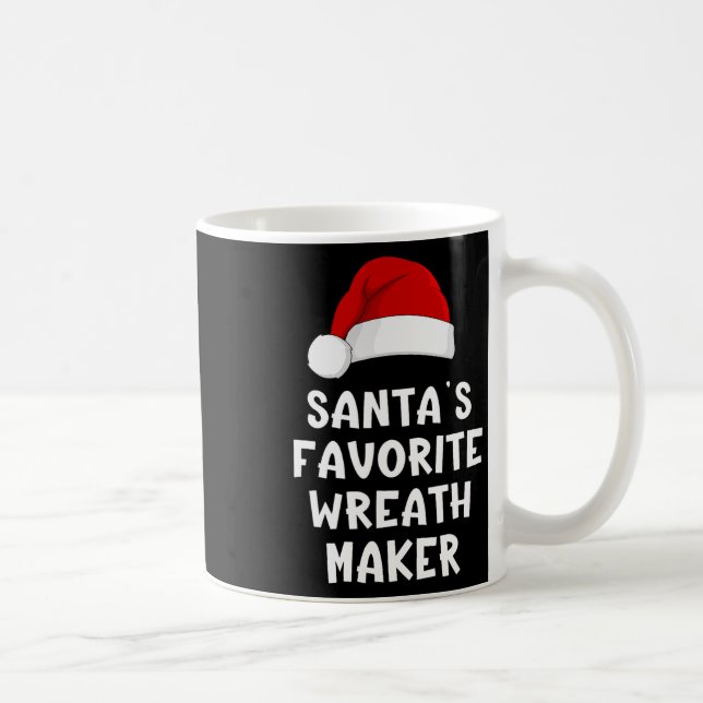 Christmas Santa's Favourite Wreath Maker Funny Xma Coffee Mug (Right)