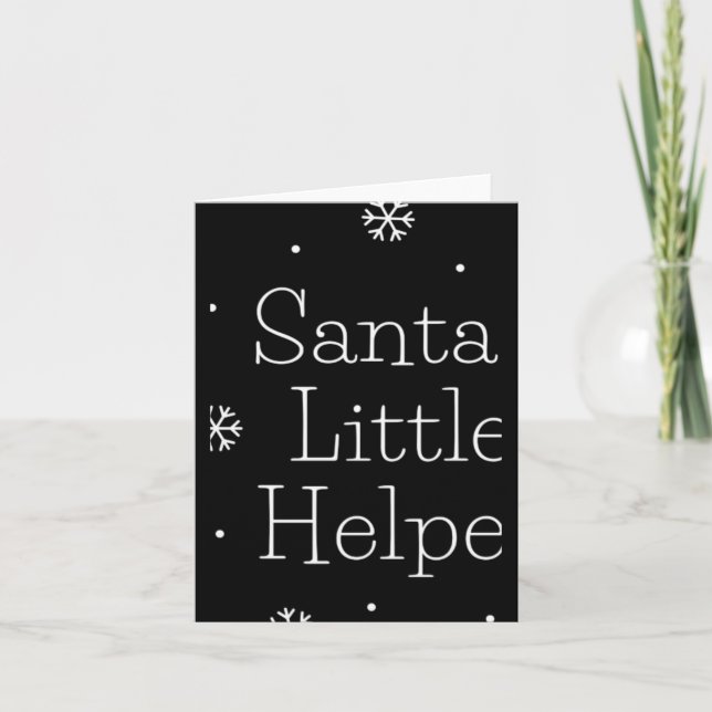 Christmas Santas Little Helper T Shirt  Card (Front)