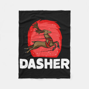 Christmas Santa's Reindeer Lazy Costume Dasher  Fleece Blanket