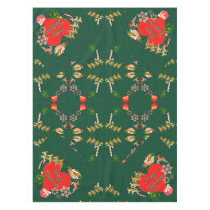Christmas Santa's Reindeer  Tablecloth