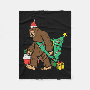Christmas Sasquatch Bigfoot Xmas Kids Men Women Yo Fleece Blanket