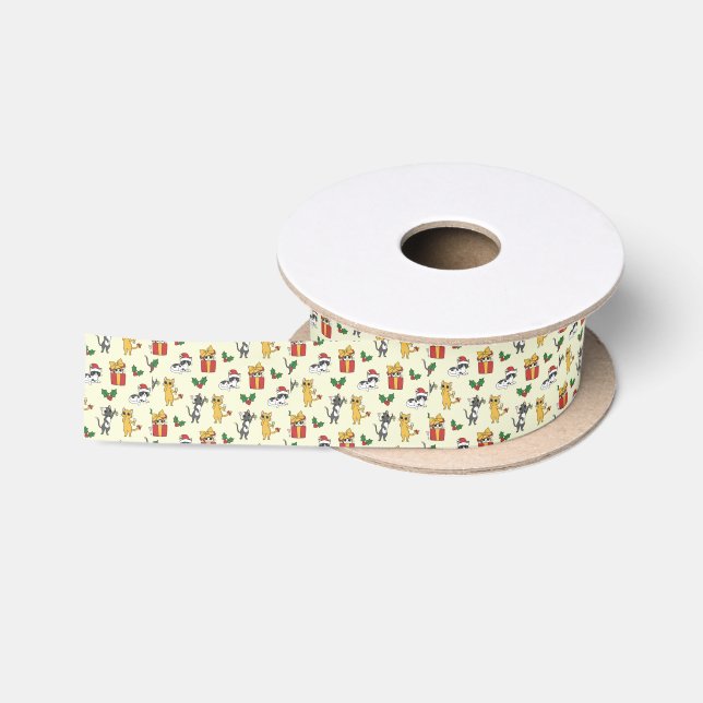Christmas Satin Ribbon (Spool)