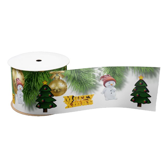 Christmas Satin Ribbon (Spool)