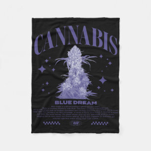 Christmas Sativa Hybrid Strain Blue Dream  Fleece Blanket