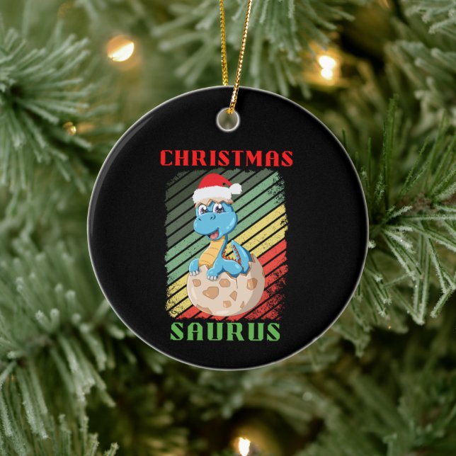 CHRISTMAS SAURS CERAMIC TREE DECORATION (Tree)