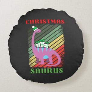 CHRISTMAS SAURS ROUND CUSHION