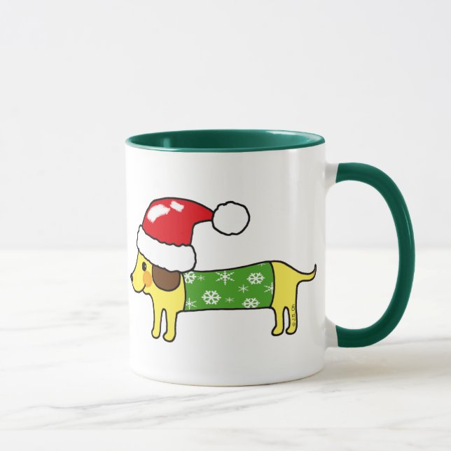 Christmas sausage dog mug (Right)