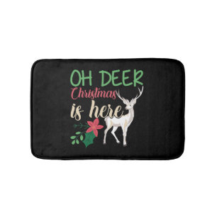 christmas saying deer christmas moose saying bath mat
