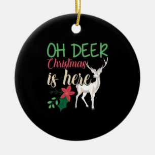 christmas saying deer christmas moose saying ceramic tree decoration