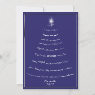 Christmas Sayings Tree Greeting Card