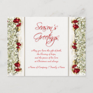 Christmas sayings Xmas Corporate thanks Holiday Postcard