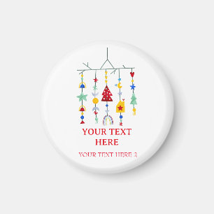 Christmas Scandi Minimalist Simple Holiday  Magnet