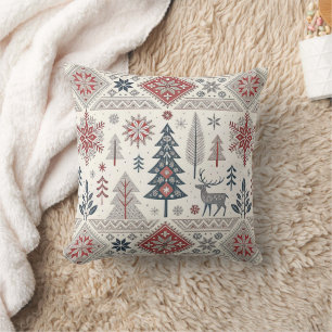 Christmas Scandinavian Geometric Minimalist Cushion