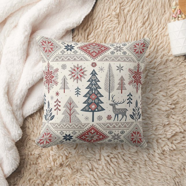 Christmas Scandinavian Geometric Minimalist Cushion (Blanket)