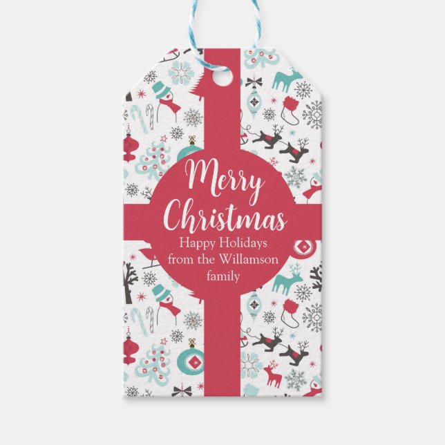 Christmas Scandinavian  Gift Tags (Front)