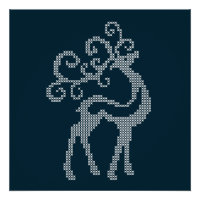 Christmas scandinavian knitted deer