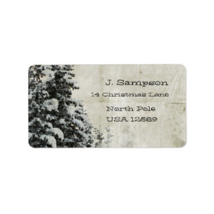 Christmas scene address labels