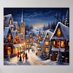 Christmas Scene Art Poster
