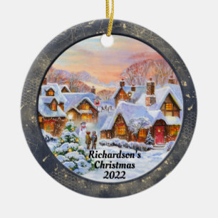 Christmas Scene Ceramic Tree Decoration