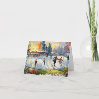 christmas scene holiday card