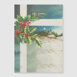 Christmas Scene Holly Snow Winter