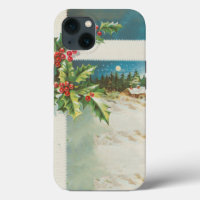 Christmas Scene Holly Snow Winter