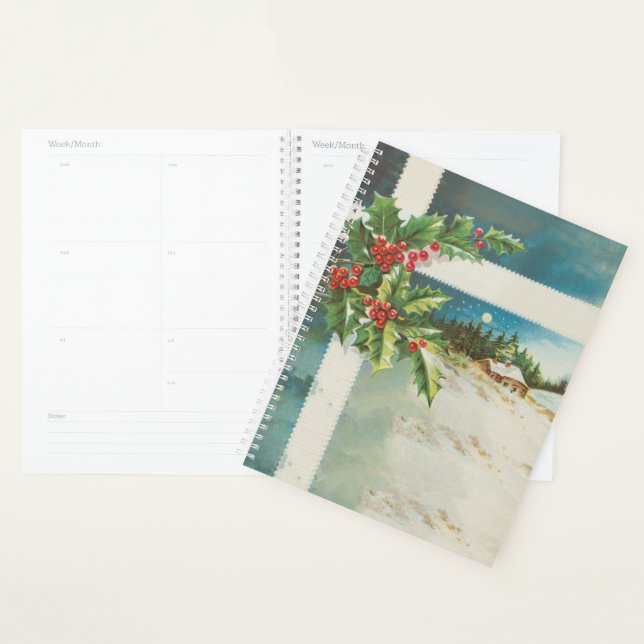 Christmas Scene Holly Snow Winter Planner (Display)