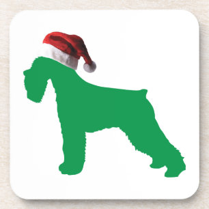 Christmas Schnauzer Coaster