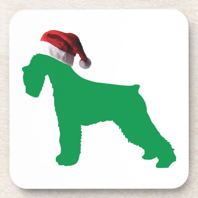 Christmas Schnauzer Coaster (Front)