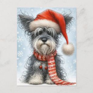 Christmas Schnauzer Holiday Postcard