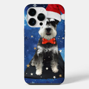 Christmas Schnauzer iPhone 14 Pro Max Case