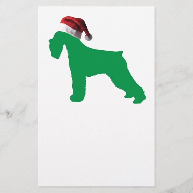 Christmas Schnauzer Stationery (Front)