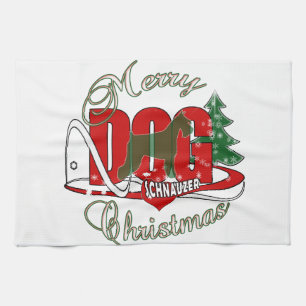 CHRISTMAS SCHNAUZER TEA TOWEL