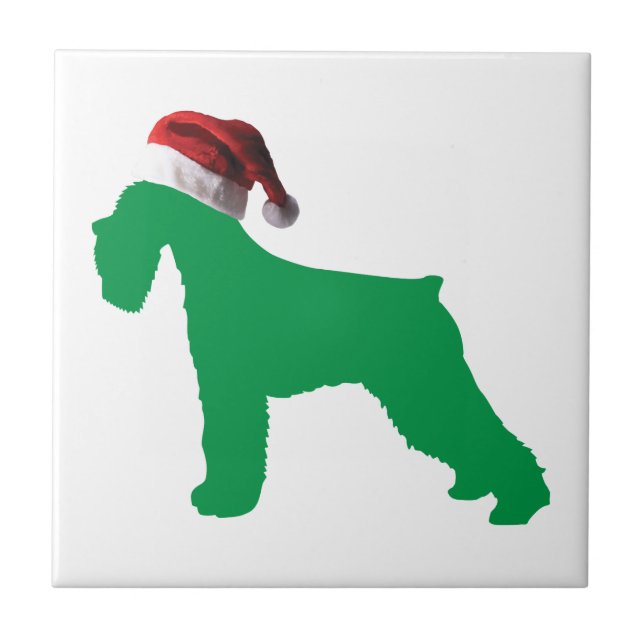 Christmas Schnauzer Tile (Front)