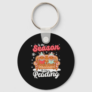 Christmas School Teacher Retro Librarian Groovy Xm Key Ring