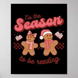 Christmas School Teacher Retro Librarian Groovy Xm Poster