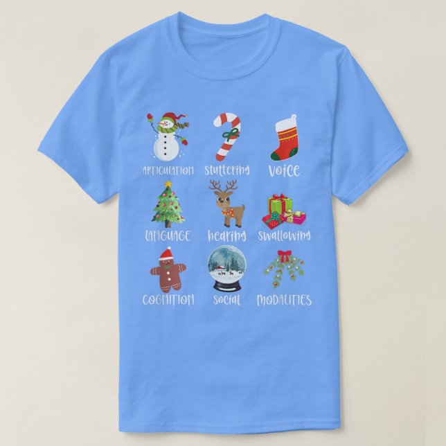 Christmas Scope Of Practice SLP Speech Language Pa T-Shirt (Design Front)