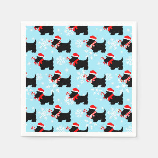 Christmas Scottie Dogs Pattern Napkin