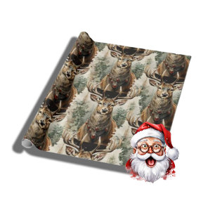 Christmas Scottish Reindeer Wrapping Paper