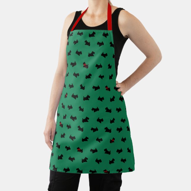 Christmas Scottish Terrier Apron (Insitu)