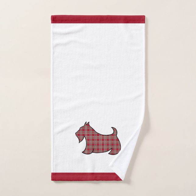 Christmas Scottish Terrier Hand Towel (Hand Towel)