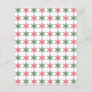 Christmas Scrapbook Paper - Snow Pattern - White