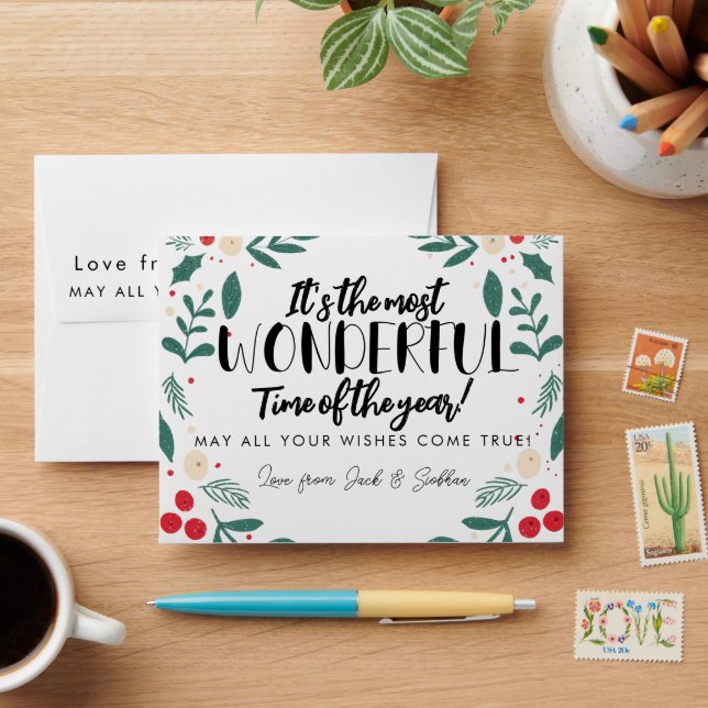 christmas scratchcard Lottery Ticket Wedding favou Envelope (Desk)