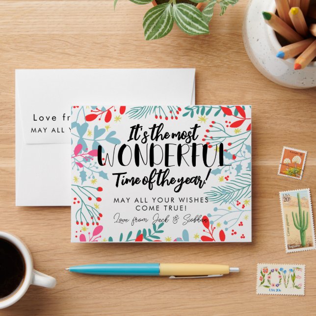 christmas scratchcard Lottery Ticket Wedding favou Envelope (Desk)