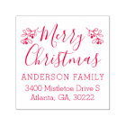 Christmas Script Mistletoe Family Return Address
